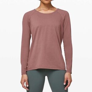 Lululemon Emerald Long Sleeve in Red Dust